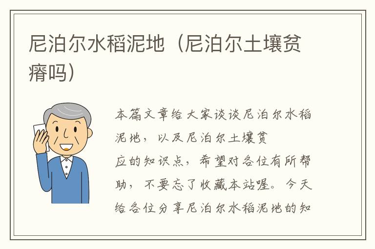 尼泊尔水稻泥地（尼泊尔土壤贫瘠吗）