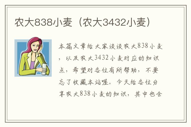 农大838小麦（农大3432小麦）