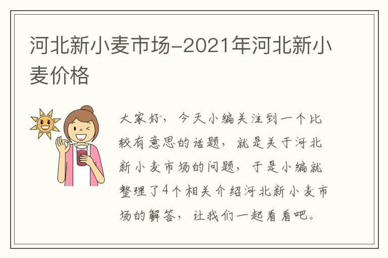 河北新小麦市场-2021年河北新小麦价格